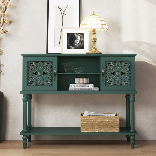 Vintage console table with - vintage,