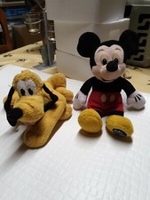 Lot Peluches Mickey Et Pluto