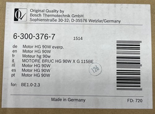 Buderus moteur 90w - moteur, hg