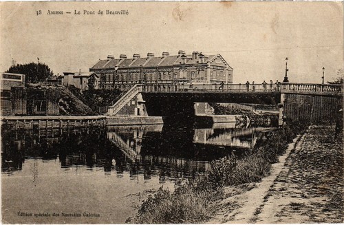 Cpa amiens pont beauville - amiens, de