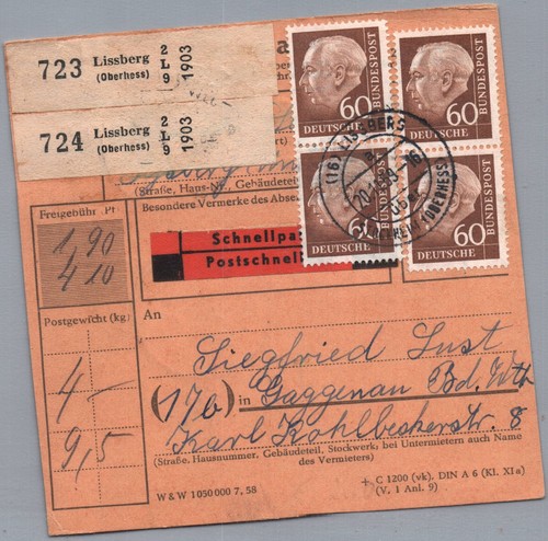 Bund mefr carte colis - carte,