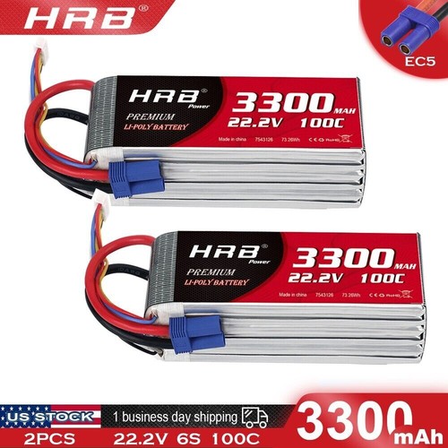 2pcs hrb 3300mah lipo - 6s, 22.2v
