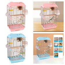 Cage d'oiseau transparent acrylique Cage d'oiseau pour perroquets Conure de