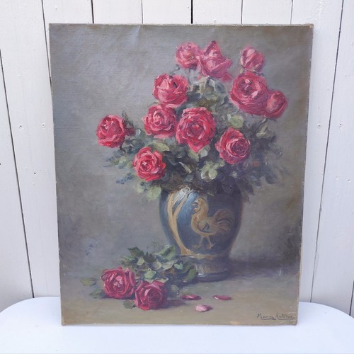 Huile sur toile - bouquet, de