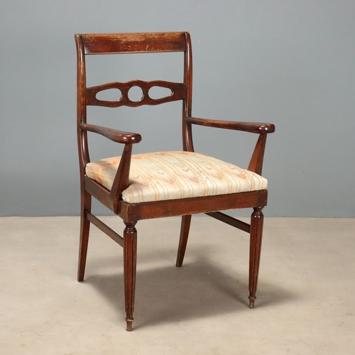 Fauteuil ancien hêtre teinté - fauteuil,