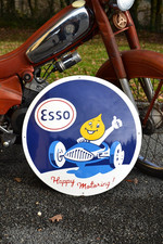 Plaque émaillée ESSO Happy