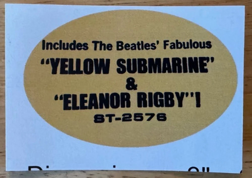 The beatles promo hype sticker - beatles,