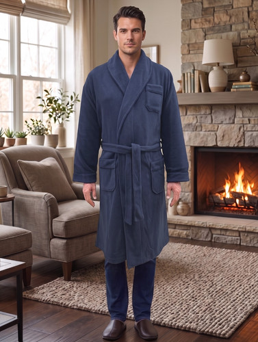 Peignoir homme microfleece - en,