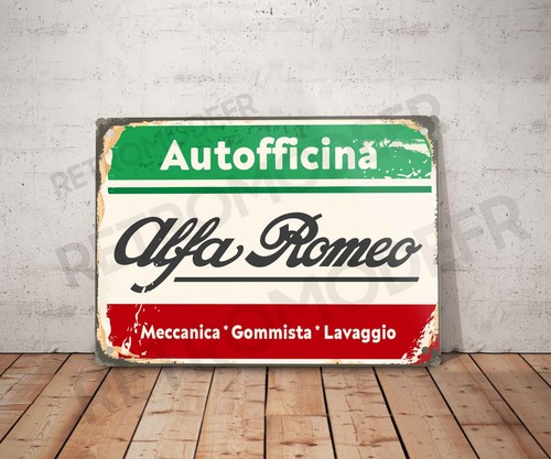 Plaque métal vintage alfa