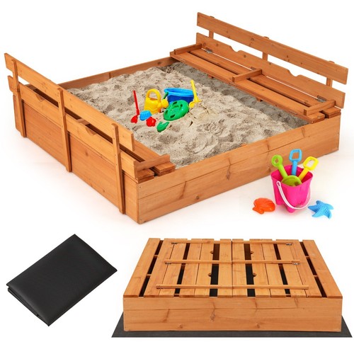 Bac sable bois avec - sable, en