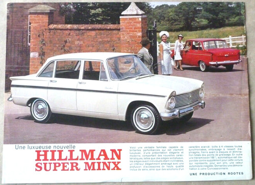 Hillman super minx catalogue - hillman,