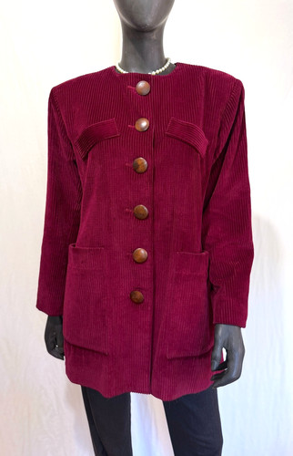 Vintage burgundy velvet coat