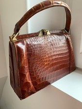 SAC A MAIN EN CUIR CROCODILE