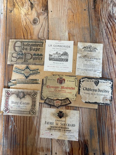 Ancienne étiquettes vin - étiquettes, de