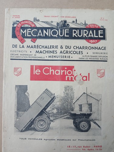 Mécanique rurale août 1938 - rurale,