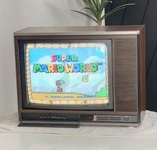 Vintage MGA Mitsubishi CS-1942R 19" Retro Gaming Wood grain CRT TV no Remote