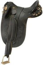 Belle selle australienne en cuir avec corne 17" toutes tailles