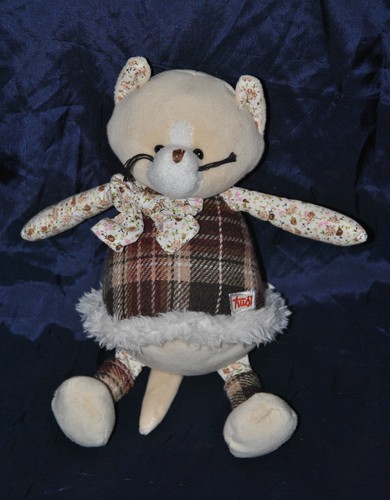Peluche doudou chat beige - doudou,