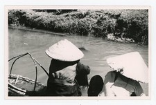 PHOTO CARD Photography, Saigon Vietnam River Fishing Basket Woman Hat