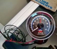 Mopar Blue Line tachometer dodge chrysler plymouth tach 10000 rpm 10k 4 6 8 cyl