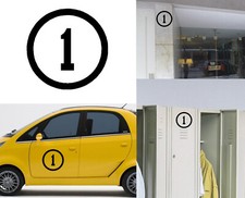 Numéro 1, Autocollant Vinyle