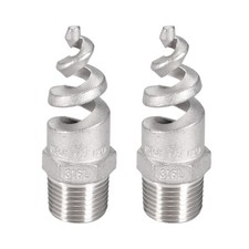 Spirale Buse, 1/2BSPT 316 Acier Inox Brumisateur, 2Pcs (Argenté)