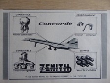 1970 PUB CARBURETOR ZENITH AVIATION CONCORDE OLYMPUS 593 ORIGINAL FRENCH AD
