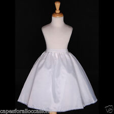 FREESHIPPING WEDDING FLOWER GIRL DRESS PETTICOAT SLIP UNDERSKIRT CRINOLINE S M L
