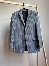 Blazer en coton rayé Versace