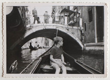 Boy boat Venice boat - vintage photo snapshot 1957