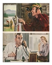 Affiche ancienne scène de