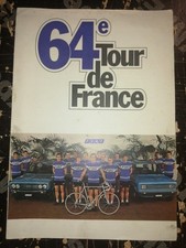 CYCLISME GRANDE PLAQUETTE PUBLICITE EQUIPE FIAT TOUR DE FRANCE 1977 EDDY MERCKX
