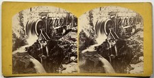 Jura Hydraulic Mill to Identify Photo Stereo c1865 Albumine Vintage