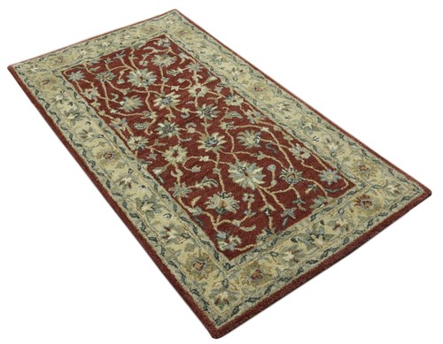 Tapis orient rouge 100 laine - 100%,