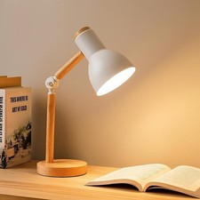 Nordic Wooden LED Table Lamp – Adjustable Eye-Care Desk Light for Bedroom, Study