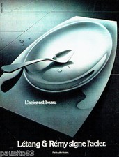1978 ADVERTISING ADVERTISEMENT 036 Letang & Rémy Flat & Spoon Ocean Steel