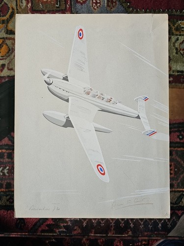 1938 gouache pochoir - gouache,