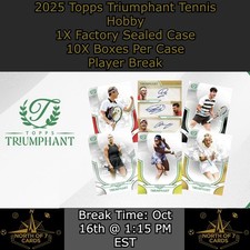 Novak Djokovic 2025 Topps Triumphant Tennis Hobby 1X Case Player BREAK #9