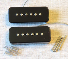 2025 Gibson USA P90 Soapbar pickups (set) black covers for Les Paul Special