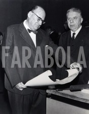 Photo de presse vintage Culture Riccardo Bacchelli Eugenio Montale 1961 tirage