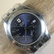 Victorinox Swiss Army Watch Mens Blue Dial Date Alliance Sapphire