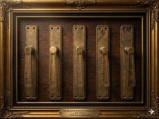 Lot of 5 Antique Solid Brass