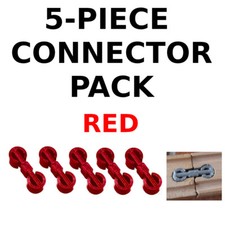 Rouge Mâle Piste Connecteurs (5-Pack) pour Brio Bigjigs Ikea Bois Jouet Train