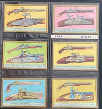 6 ITALIAN CHROMOS NUMBER S1802 OLD WEAPONS 1964