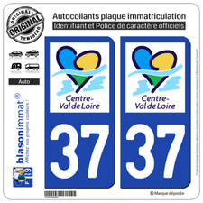 2 Stickers autocollant plaque