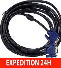 Câble VGA 5m Male / Male pour Ecran PC Moniteur TFT Vidéo Projecteur DB15