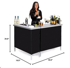 Gobar Double Pop-Up Portable Party Bar New