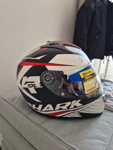 Casque shark ridill blanc - casque,