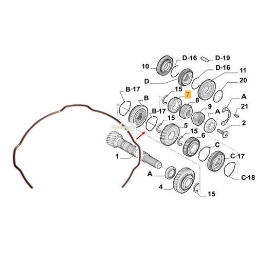 Ressort synchro circlip - ressort,