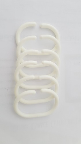 Crochet blanc rideau douche - blanc,